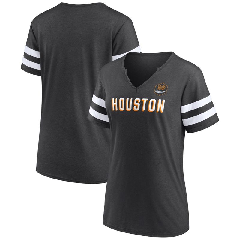 MLS Houston Dynamo Women&#39;s Split Neck Team Specialty T-Shirt, 1 of 4