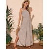 INSPIRE CHIC Women's Printed Overalls One Piece Sleeveless Split Wide Leg with Pockets Jumpsuits - image 3 of 4