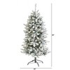 5ft Nearly Natural Pre-Lit LED Flocked Livingston Fir with Pinecones Artificial Christmas Tree Clear Lights - 2 of 4