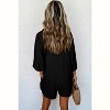 I AM A FASHION JUNKY Black Plain Half Button Collared Pocket Loose Romper Apricot XL - 2 of 4
