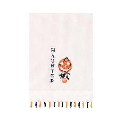 C&F Home Haunted Pumpkin Beaded Guest Towel