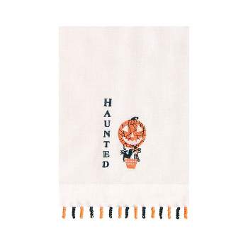 C&F Home Haunted Pumpkin Beaded Halloween Guest Towel