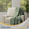 Color Sense 100% Cotton Warm & Cozy Super Soft Antimicrobial Basket Weave Blanket - 3 of 4