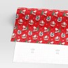 30” 25 sq ft Christmas Roll Wrap Santas on Red - Wondershop™ - 3 of 3