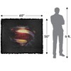 Man Of Steel Grungy Shield Blanket 50"x60" Woven Tapestry - 2 of 4