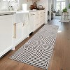 Abstract Washable Area Rug Non-Slip Throw Rug with Rubber Back, Low Pile Stain Resistant Boho Geometric Carpet for Living Room, Bedroom Dining Room - 2 of 4