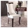 LeisureMod Dining Chair with Leather/Velvet Seat and Wicker Backrest in Black Stainless Steel Urbane Collection - 4 of 4