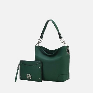 MKF Collection Viviana Vegan Leather Hobo Bag with Matching Wristlet by Mia K - 1 of 4