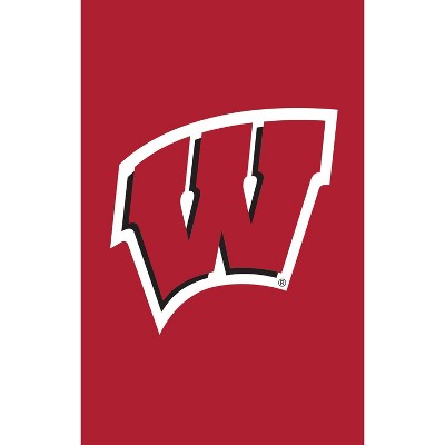 Evergreen Applique, Reg, University of Wisconsin-Madison House Flag 28 x 44 Inches Outdoor Decor for Homes and Gardens