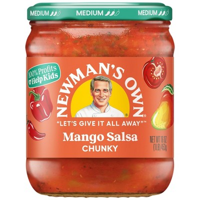 Newman's Own Mango Salsa, Medium Chunky, 16 oz (Pack of 2)