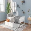 Twin Size Platform Bed Solid Pinewood Platform Bed Frame With 2 Storage Drawers For Boys Girls Teens Bedroom, No Box Spring Needed - image 3 of 4