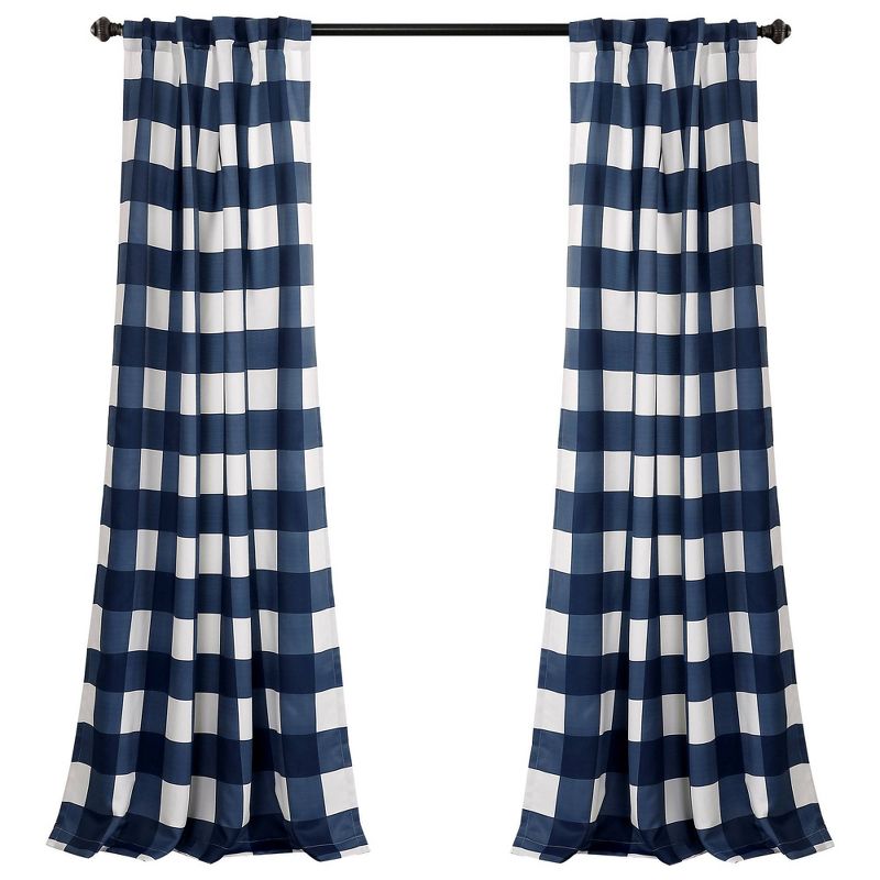Set of 2 Kelly Checker Light Filtering Window Curtain Panels - Lush Décor, 6 of 13