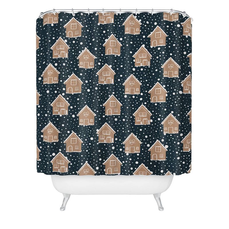 Coast Studio Home For The Holidays Shower Curtain - Black - Deny Designs, 1 of 4
