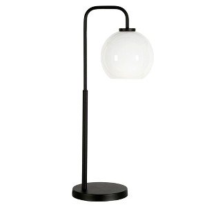 Hudson and Canal 27" Tall Arc Table Lamp with Glass Shade - 1 of 4