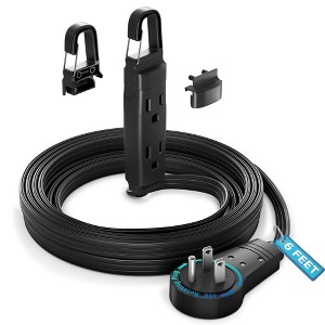 Maximm 360° Rotating Flat Plug Extension Cord with a Removable Hook (16 Gauge), UL Certified - 1 of 1
