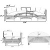Sapphtopaz 5-Piece PE Rattan Outdoor Sofa Set, Modular 2-Seater with Half-Moon Glass Table, Outdoor Sectional Furniture Set, Modular Patio Sofa - 2 of 4