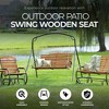 Jack Post Country Garden Outdoor Patio Swing Wooden Seat with Chains, Bronze - 2 of 4