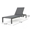 5 Level Adjustable Outdoor Patio Chaise Lounge,Aluminum Patio Chaise Lounge,Mesh Patio Lounge Chair With Wheels -Maison Boucle - 3 of 4