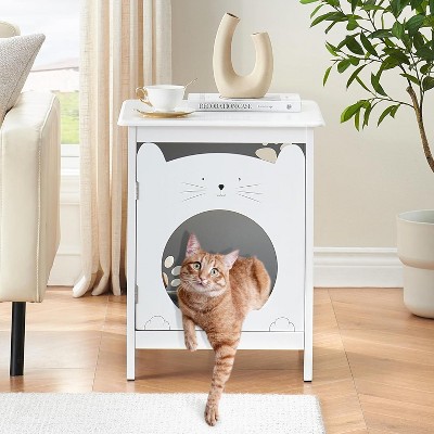 coucheta Large Storage Cat House, Hide Litter Tray with Single Door