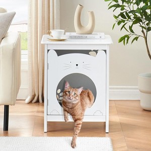 coucheta Large Storage Cat House, Hide Litter Tray with Single Door - 1 of 4
