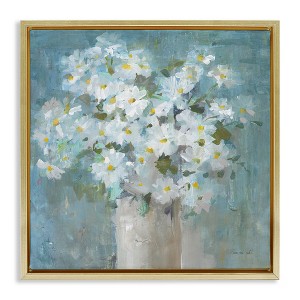 Stupell Industries White Daisy Blooms Abstract Flowers, 18" x 18" - 1 of 4