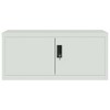 vidaXL Lockable Metal File Cabinet - Adjustable Shelves - Gray Steel Office Storage Unit - 35.4" x 15.7" x 94.5" - 4 of 4