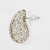 Rhinestone Embedded Teardrop Earrings - A New Day™ - 3 of 3