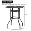 Karl Home Square Glass Outdoor Bar Table - 3 of 4