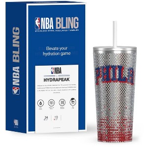 NBA Officially Licensed 25oz Stainless Steel Rhinestones Tumbler in Limited Edition Gift Box - 1 of 4