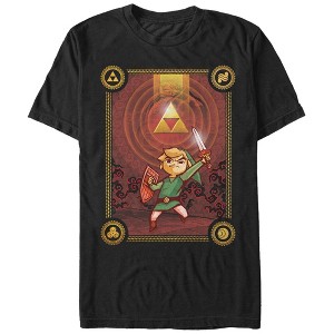 Men's Nintendo Legend of Zelda Link Triforce T-Shirt - 1 of 4