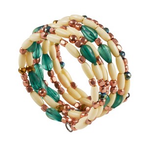 Saro Lifestyle Beaded Napkin Ring, Multi (Set of 4) - 1 of 4