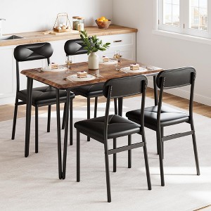 4 Piece Dining Table Set, with 4 Chairs for Small Space - 1 of 4