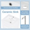 Mshliw 18 Inch Bathroom Vanity with Sink, Compact Freestanding Cabinet with Soft Close Door and Adjustable Shelf, Ceramic Top - 3 of 4