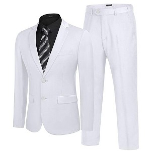 COOFANDY Men's 2 Piece Suits Classic Fit 2 Button Dress Suits Tuxedo Jacket Blazer for Wedding Business Dinner Prom - 1 of 4