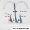 ChicFurnit Bathroom Sink Faucet Brushed Nickel 2 Handle 360 Degree High Arc Swivel Spout for Vanity Sink, Silver and Gray, 14.37"*10.04"*2.6" - 3 of 4