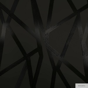 Tempaper & Co. 15 sq ft Intersections Peel and Stick Wallpaper by Genevieve Gorder Black - 1 of 4