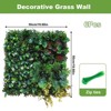 6pcs Artificial Green Wall Decor Indoor Background Faux Grass Panel Fake Turf Balcony Door Simulation Lawn - 2 of 4