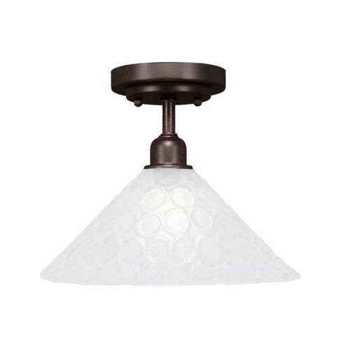 Toltec Lighting Vintage 1 - Light Flush Mount in  Dark Granite with 12" Italian Bubble Shade - image 1 of 1