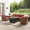 Crosley 5pc Bradenton Swivel Steel Outdoor Patio Fire Pit Furniture Set with Sunbrella - 4 of 4