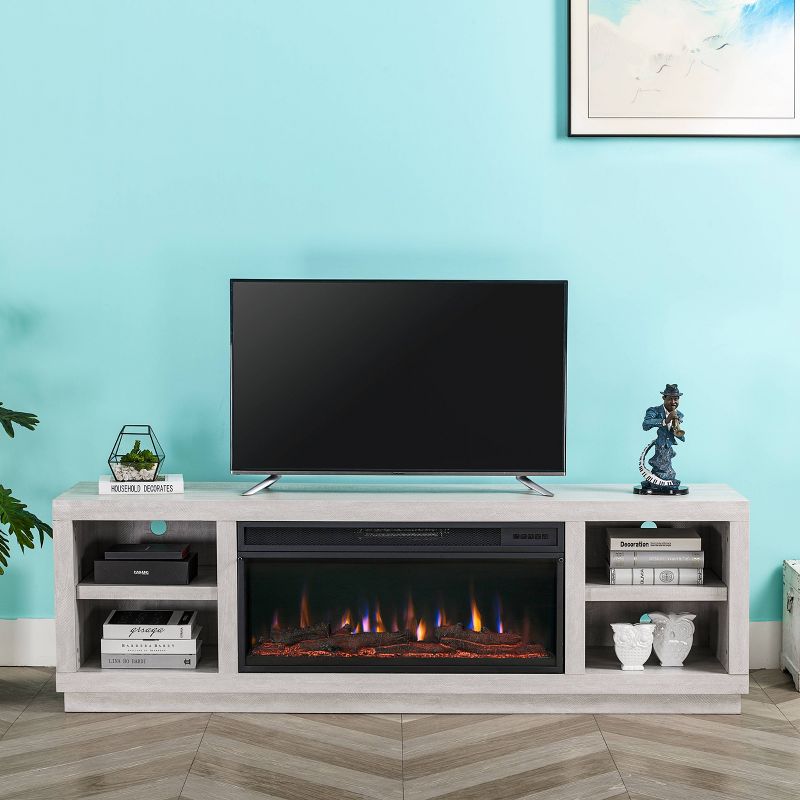 TV Stand for TVs up to 70&#34; Saw Cut Off White - Home Essentials, 3 of 14
