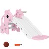 Qaba 3-in-1 Toddler Slide, Kids Slide with Climber, Basketball Hoop and Ball, Giraffe Shape Freestanding Playset for Indoor Kids 1-3 Years - 4 of 4