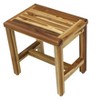 EcoDecors® Eleganto® 18" Teak Wood Shower Bench in EarthyTeak Finish - 2 of 4