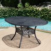 NicBex 61" Outdoor Dining Table,Round  Patio Table with Aluminum Frame for 2 to 4 Chairs,Outdoor Furniture,Black - 2 of 4
