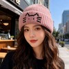 Anna-Kaci Women's Knitted Beanie with Cat Embroidery - Cute & Warm Winter Hat for Cold Weather - 2 of 4