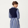 Anna-Kaci Women's Long Sleeve Striped Button-Front Midi Dress with Knit Vest Overlay and Collared Neckline - 4 of 4