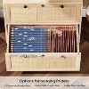VINGLI Wood Rattan 2 Drawer Lateral File Cabinet with Lock, Home Office Filing Cabinets for Hanging Letter/A4/Legal Size Labeled Folders, Oak - 4 of 4
