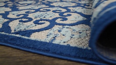 Mediterranean Trellis 4'x6' Light Gray/Ivory Synthetic Area Rug