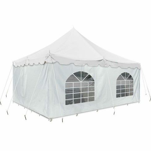 Party tent with clearance sidewalls