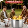 27" Smokeless Fire Pit with Adjustable Airflow, 304 Stainless Steel Wood-Burning Firepit, 360° Heat & Secondary Burn Technology, Outdoor Fire Bowl - 4 of 4