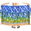 HAPPY BAY Men's Swim Bath Trunk Swimsuit Regular Surfing Swimwear Summer Sarong Long Pareo Beach Wrap One Size Blue, flamingo - 4 of 4